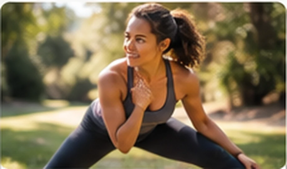 An adult taking a moment during a realistic wellness routine.