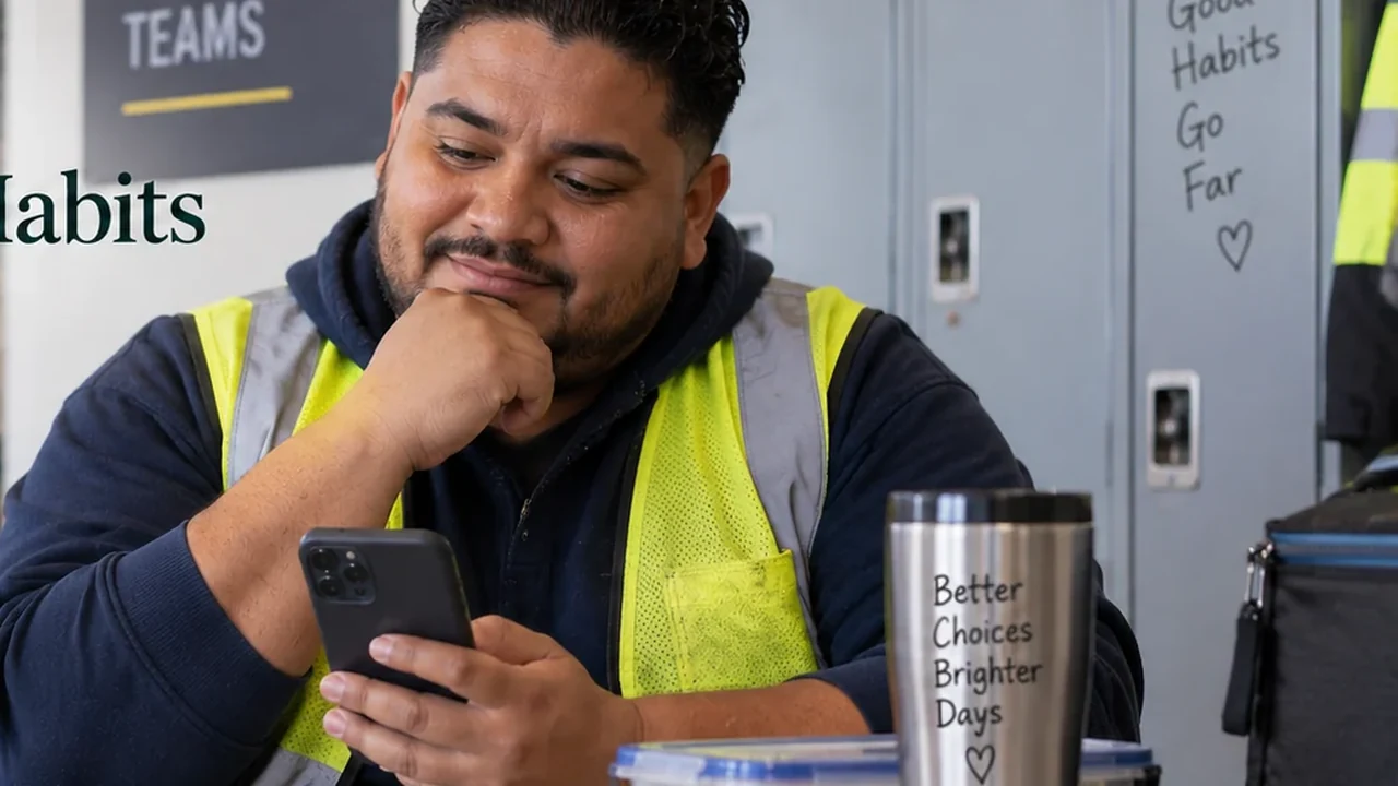 An MHR Club member taking a break during a physical workday.