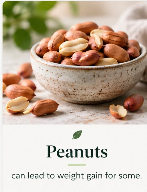 Peanuts — can lead to weight gain for some.