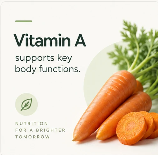 Vitamin A supports key body functions.