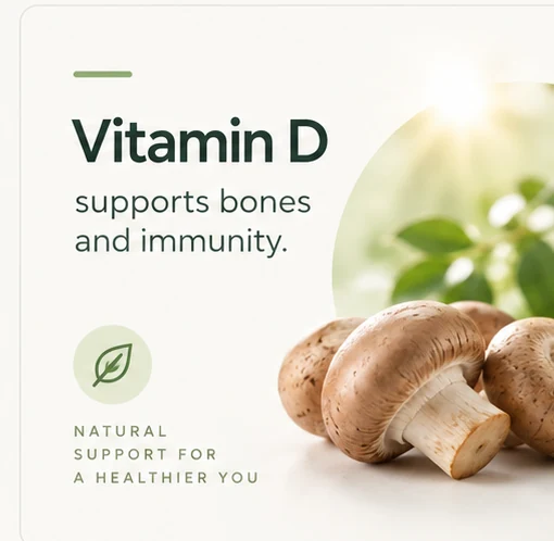 Vitamin D supports bones and immunity.
