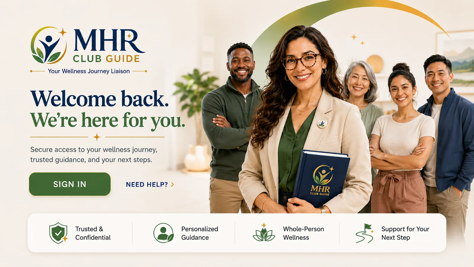 MHR Club guides welcoming members back to their wellness journey